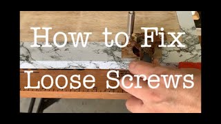 DIY- How to Fix Loose Screws by For Beginners and Beyond 1,748 views 2 years ago 7 minutes, 54 seconds