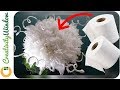 From toilet paper to a beautiful white flower