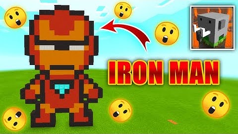 How to make Iron man in Craftsman: building craft | Pixel Art | Easy tutorial