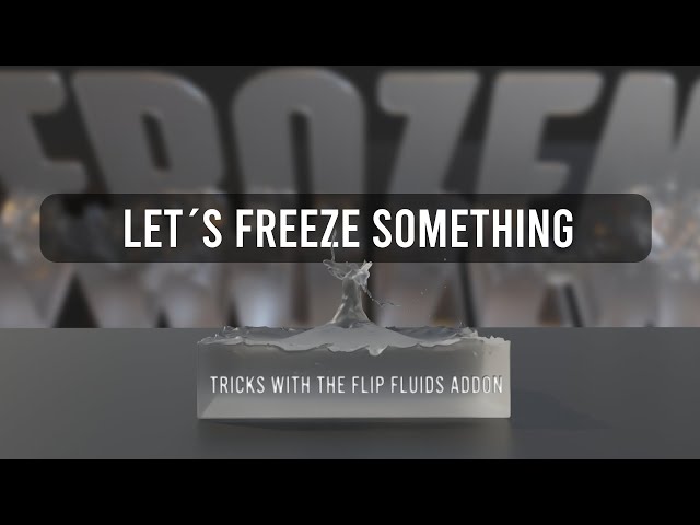 Freeze something with the flip fluids addon!