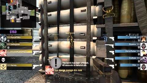 CS:GO de_cache defending bomb clutch 1v3 pistol round