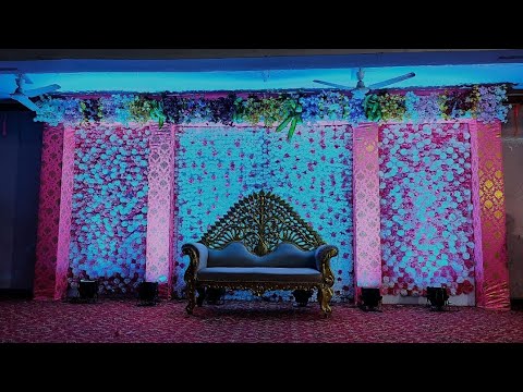 new wedding decoration/how to make wedding background/ new steg background  decoration - YouTube