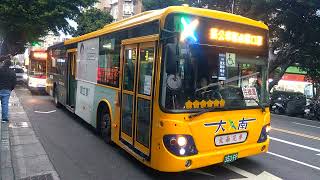 大南汽車 四期低地板公車 承德幹線 原2 6 6路線 往捷運市府站 3 5 3 - F P  中興巴士 金龍低地板公車 2 8 0 往公館 1 5 1 - F P