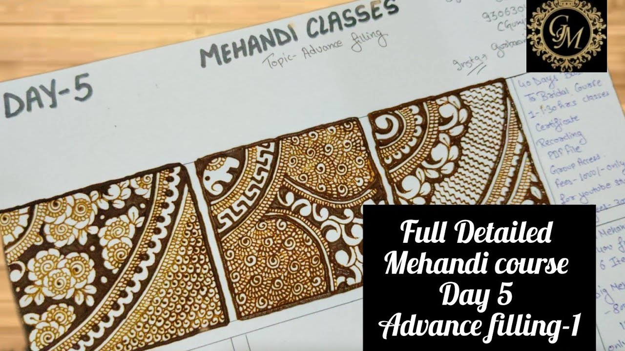 Best Mehndi Class Day 5❤️ ll Advance Filling In Mehndi ll Mehandi Lgana Seekhe ❤️