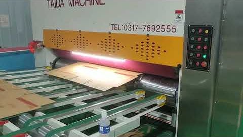 automatic lead edge feeding two colors printer rotary diecutter attached slotter stacker machine