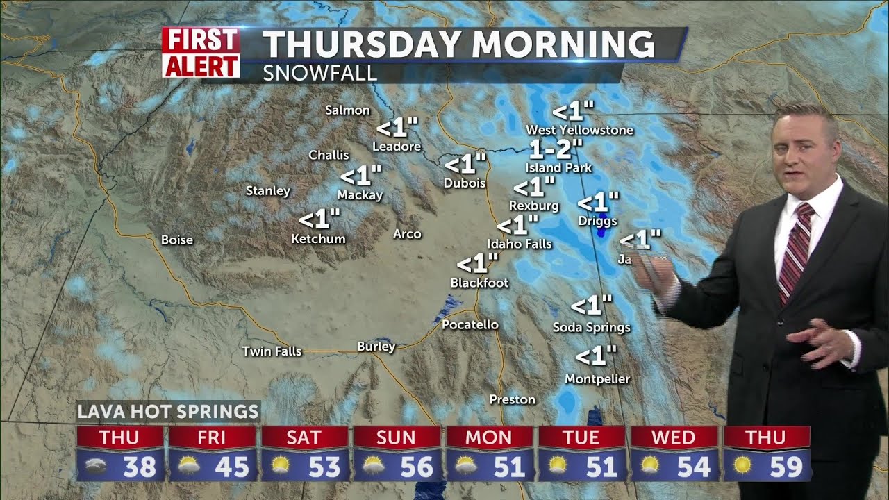 Scattered rain snow showers overnight into Thursday - YouTube
