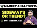 Nifty prediction and bank nifty analysis for tomorrow  intraday trading setup for 13th may