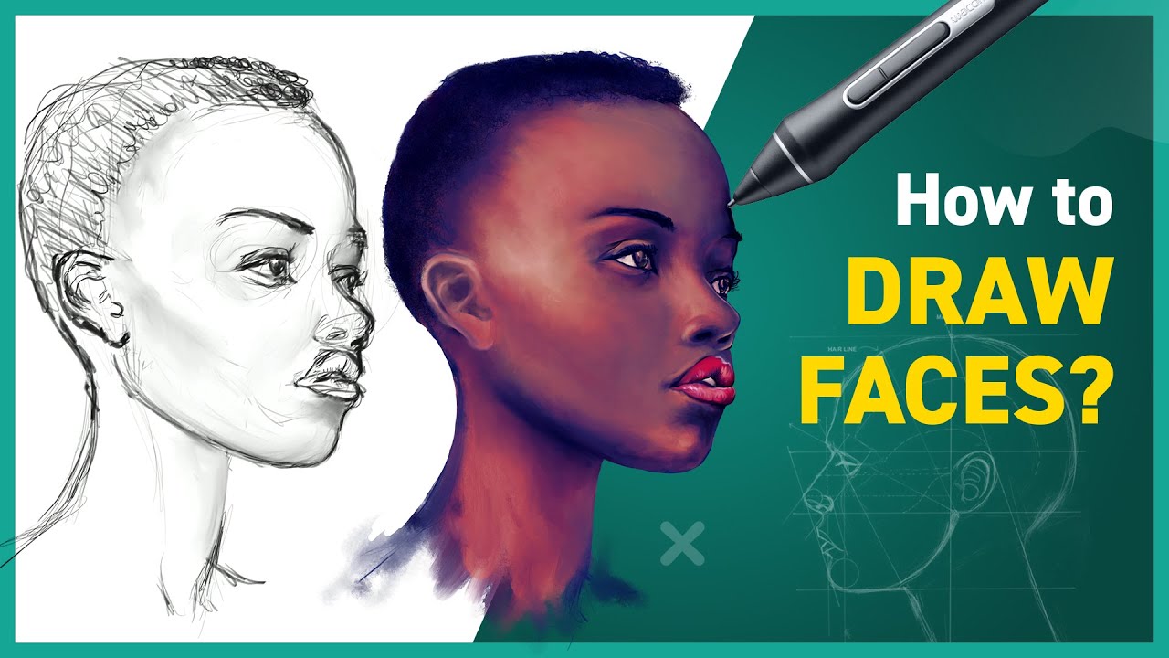 How to Draw Faces? | Proportion sketch and theory step by step - YouTube