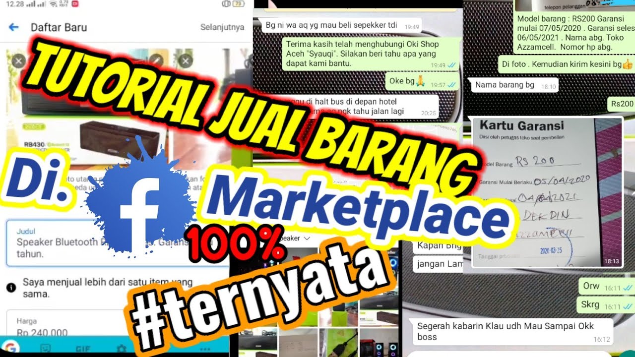 TUTORIAL CARA JUALAN PRODUK DI MARKETPLACE FACEBOOK #TERBUKTI BERHASIL