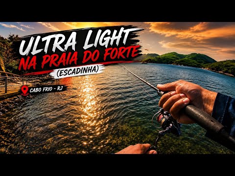 Miniatura do vídeo: PESCARIA ULTRA LIGHT NA PRAIA DO FORTE - CABO FRIO!!! COM MICRO ISCAS ARTIFICIAIS!!!