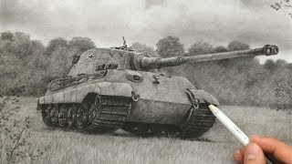 How to Draw a King Tiger Tank - Narrated Video screenshot 4