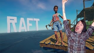 SALTY BOIS SAIL THE SEA! | RAFT #1 Multiplayer with the Bois screenshot 3