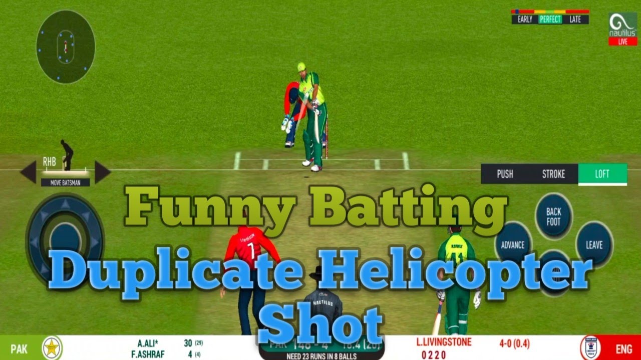 Funny Batting Nakli Helicopter Shot from Pakistani batsman Azhar Ali - Eng vs Pak 2021- Real cricket