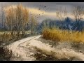 How to paint trees in watercolor painting demo by javid tabatabaei