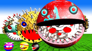 ROBOT PACMAN VS MS PACMAN VS PACMAN MONSTER IN POKEMON A NEW BATTLE BETWEEN ROBOTS #pacman #2024