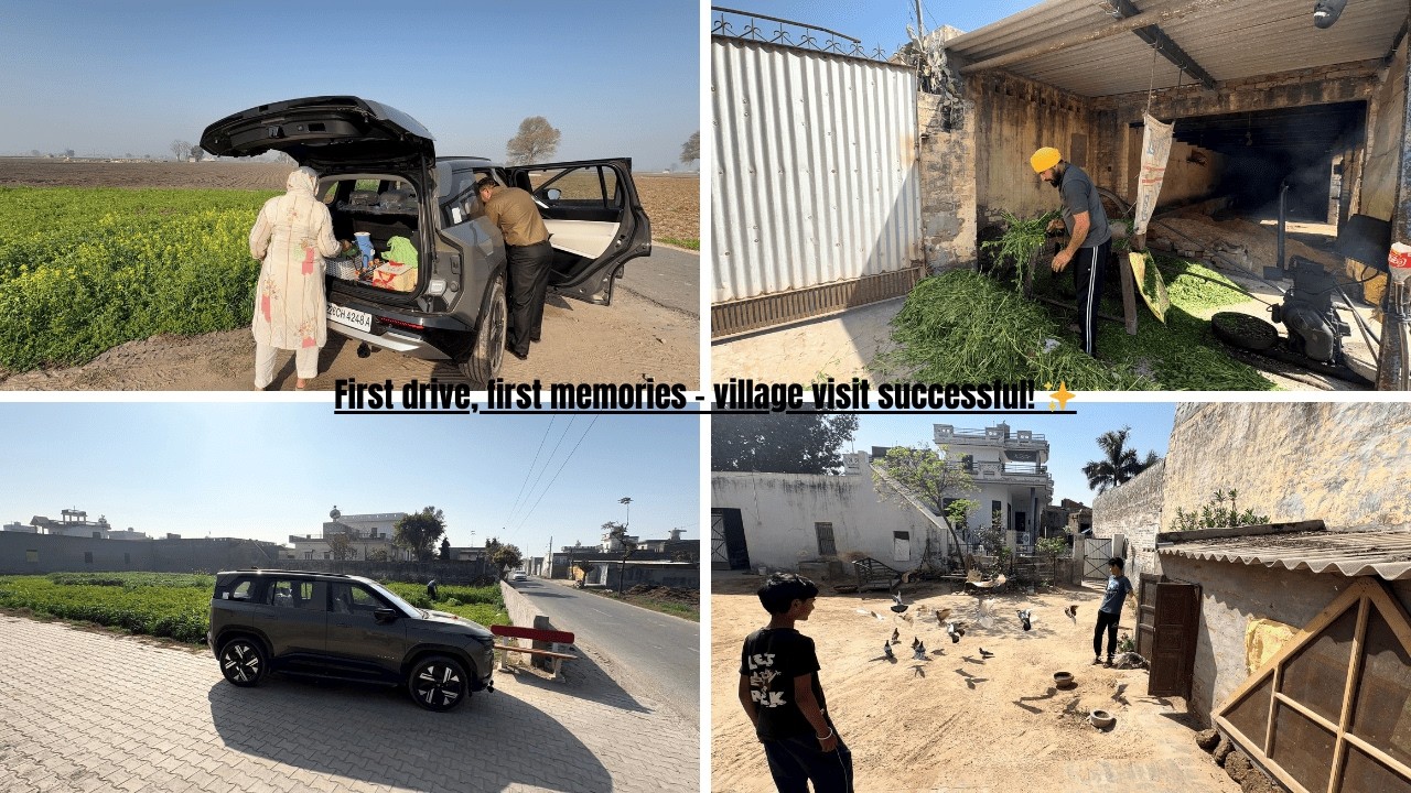 First long drive and already 300 km done!🚗🔥From city roads to village vibes,meeting relatives || 129