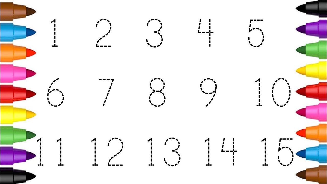 Write Numbers 1 To 15 Count 12345 Number Learning Video For Kids Write numbers 1 to 15 count 12345 number learning video for kids
