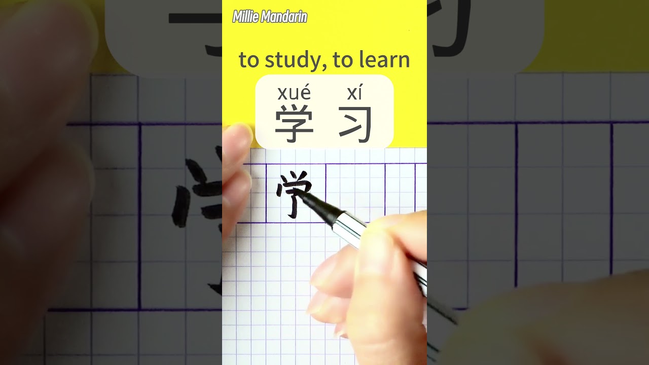 TO STUDY in Chinese⎮Write and Read Chinese Characters⎮Handwriting⎮Calligraphy⎮Hanzi