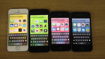 iPhone 5S vs. 5 vs. 4S vs. 4 iOS 7.1 Final - Comparison Review