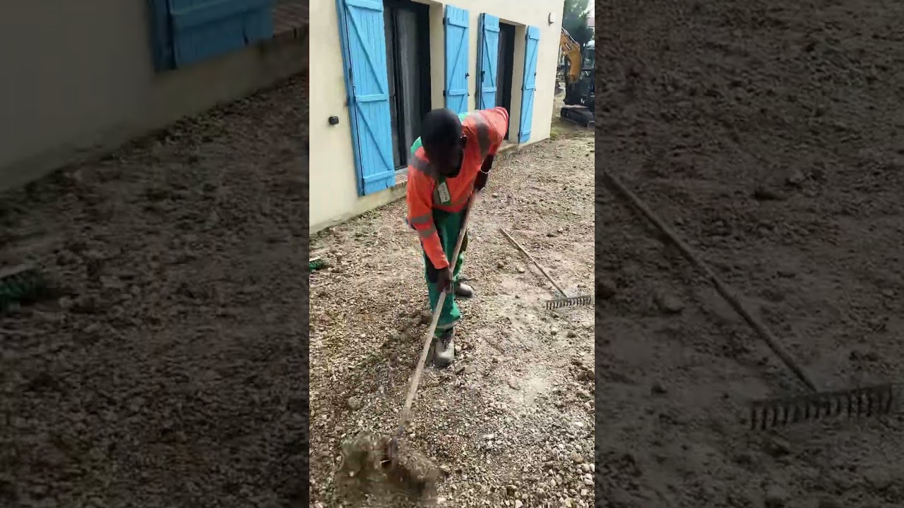 Préparation de la terrasse pour couler le béton￼