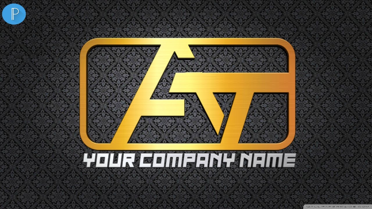 AT logo design on android  Pixellab logo design || Smat Solution ||