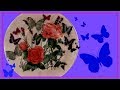 Decoupage sobre vidrio - Plato decorado - Tutorial - DIY