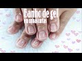 Banho de gel em unhas curtas