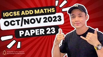 0606/23/O/N/23 | OCT/NOV 2023 VARIANT 23 | IGCSE ADDITIONAL MATHS | A STAR MARKING SCHEME ⭐️