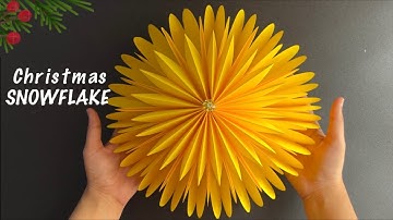 3D paper snowflake / how to make paper snowflakes #christmas #papercrafts #diy