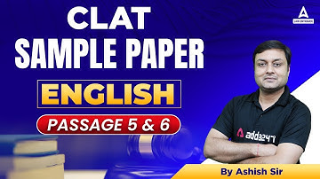 CLAT 2023 : Sample Paper English Language | CLAT 2023 Preparation