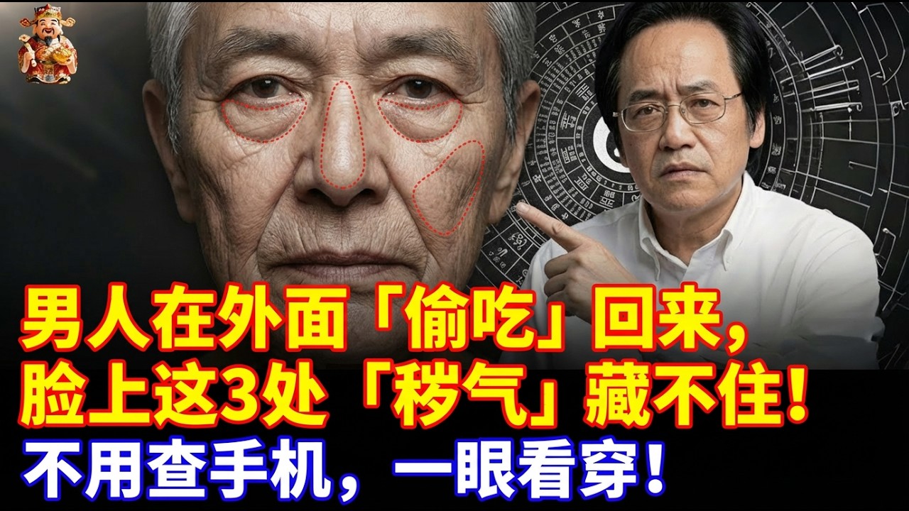 倪海廈：男人在外面「偷吃」回來，臉上這3處「穢氣」藏不住！不用查手機，一眼看穿！
