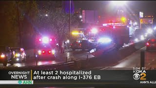 At Least Two People Hospitalized After I-376 Crash