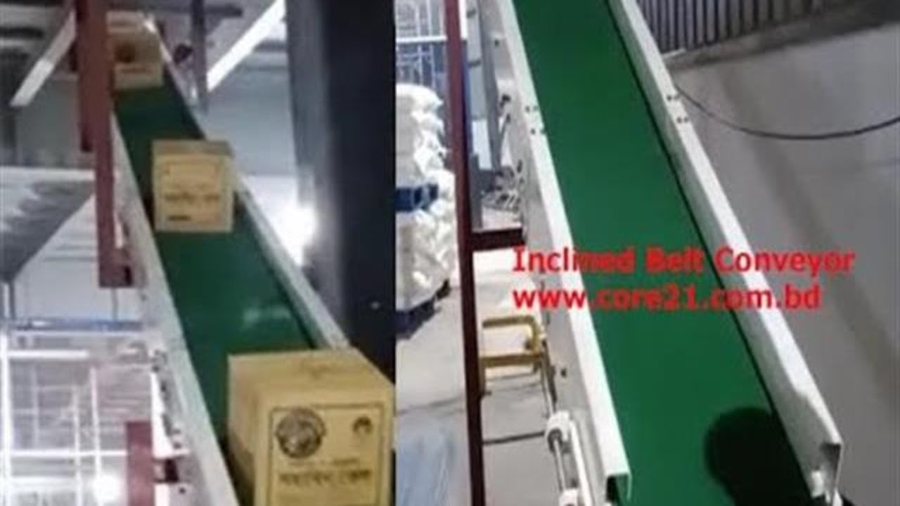 Warehouse Loading and unloading Conveyor - YouTube