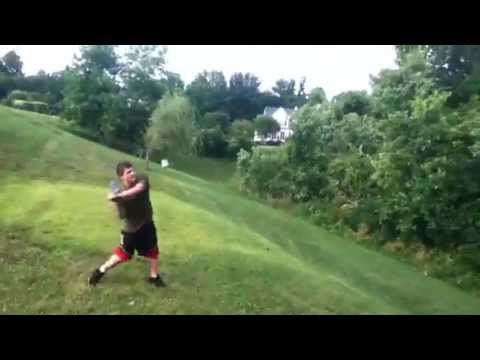 Hitting soda cans with a bat so much fun