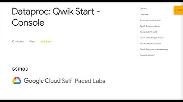 Dataproc Qwik Start Console GSP103 | GoogleCloudReady Facilitator Program | Qwik lab 2022