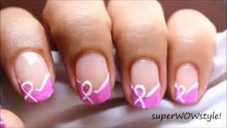 nails cancer nail breast designs awareness pink easy polish ribbon stickers