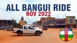 Bangui streets from Market PK5 to Hotel Oubangui - Проезжаем весь Банги по прямой - проспект Боганды