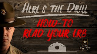 Here's The Drill - How-to read your ERB