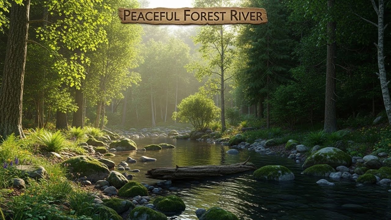 Tranquil River Flow 🌿 Soothing Nature Soundscape for Sleep and Stress Relief #93