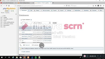 delete database at xampp server