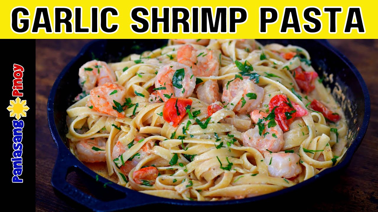 THIS LEMON GARLIC SHRIMP PASTA WITH CREAMY SAUCE IS SO DELICIOUS!