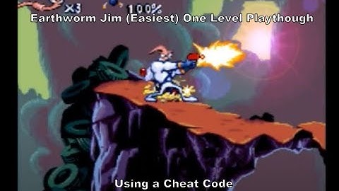 Earthworm Jim One Level Playthrough using a Snes Cheat Code :D #EarthwormJim #Nintendo #Snes