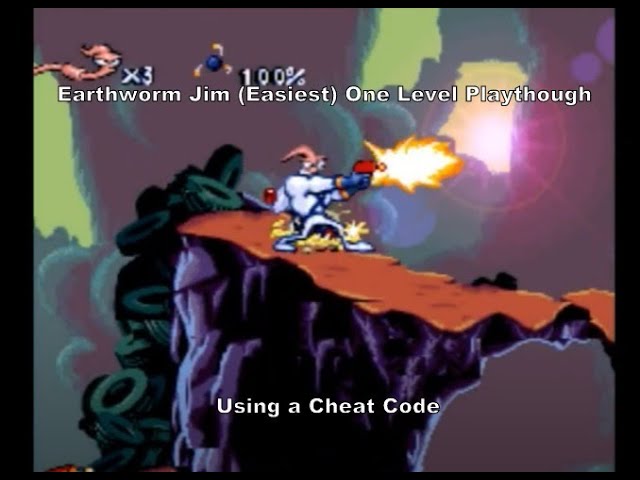 EARTHWORM JIM (JIM MINHOCA) mais um clássico cheio de códigos. #snes #