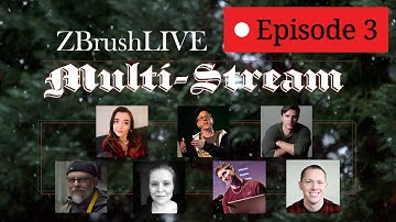ZBrushLIVE Multi-Stream: A Christmas Carol Sculpting Theme - ZBrush 2022 - Episode 3