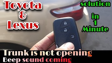 Lexus,Toyota Trunk not opening easy solution😊😊