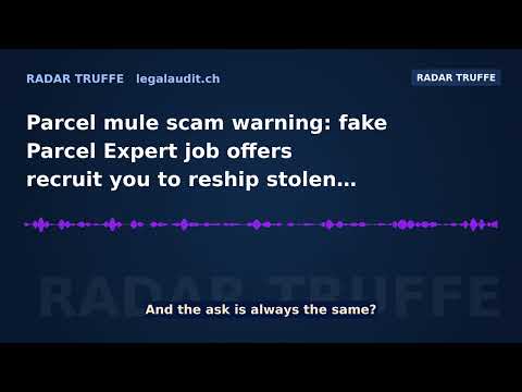 Parcel mule scam warning: fake Parcel Expert job offers recruit you to reship stolen goods