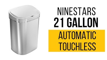 NINESTARS DZT 80 35 Automatic Touchless Infrared Motion Sensor Trash Can, 21 Gal 80L