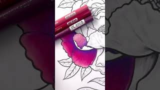 How I Color Peony Flower #cocowyocoloringbook #cocowyo