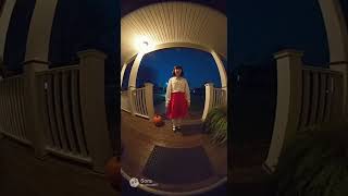 Ring doorbell camera captures Hanako San going up the doorstep ￼