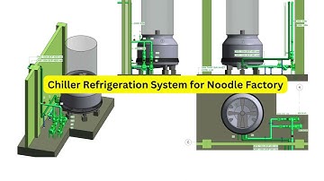 Share Model 3D Revit and PID Drawings Chiller Refrigeration System at Noodle Production Factory